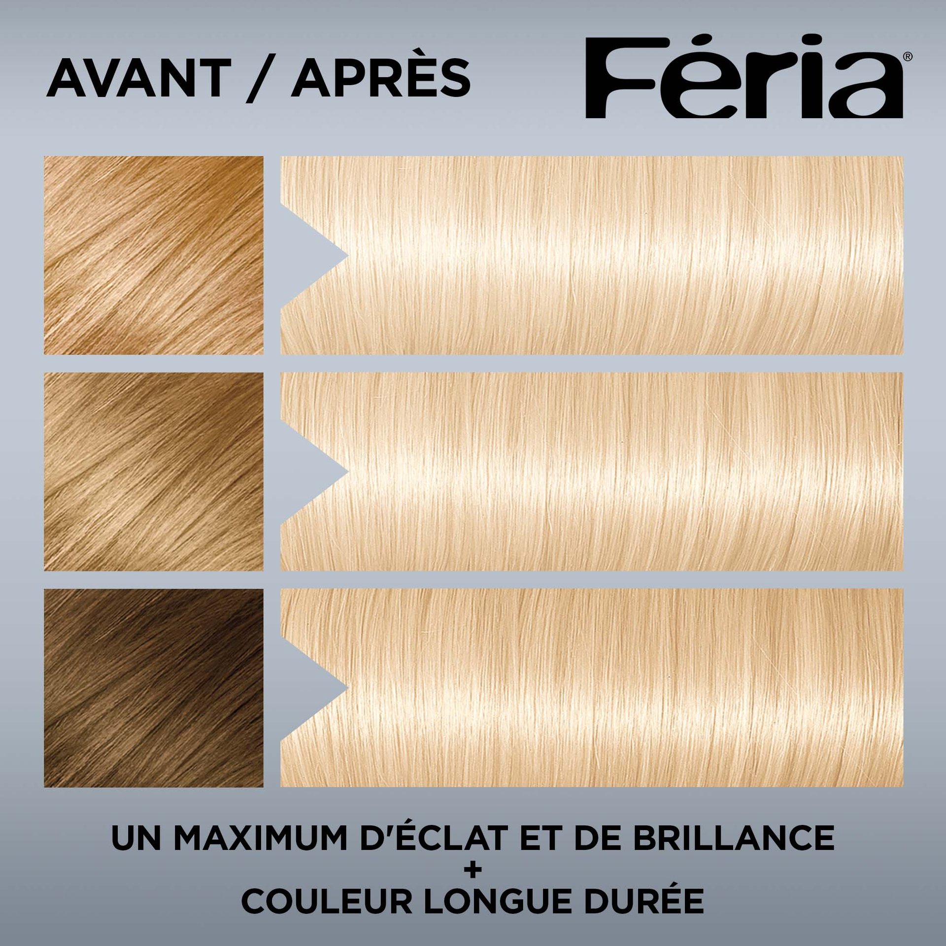 Avant et après la coloration Platine